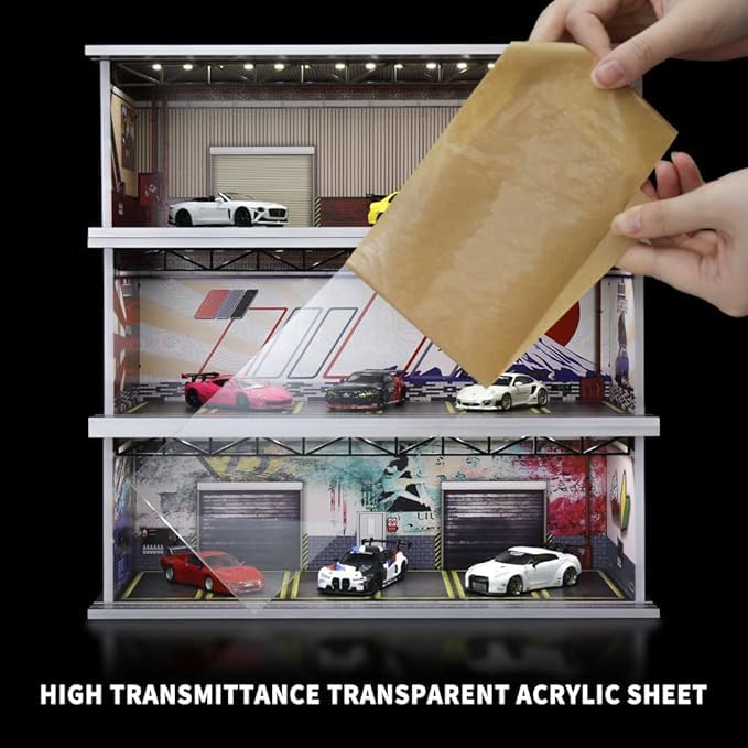 Hot die-cast Wheels Model car scenarios Display case