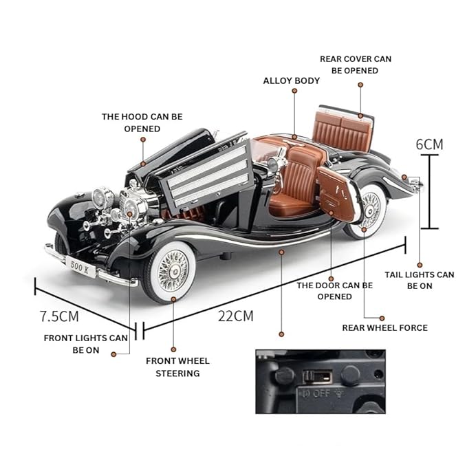 Mercedes Benz 500K Diecast Model
