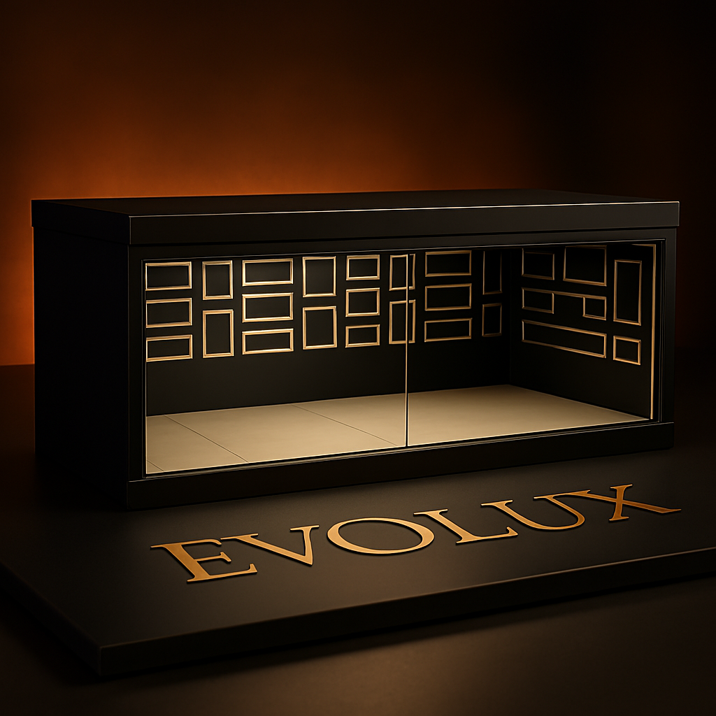 Black Luxury Miniature Car Showroom