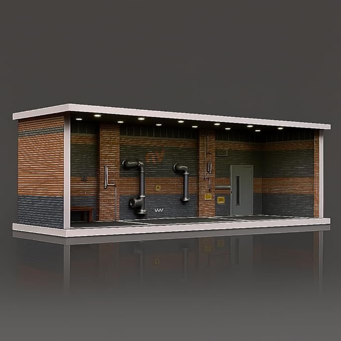 Old Factory Diorama Stack Display Case