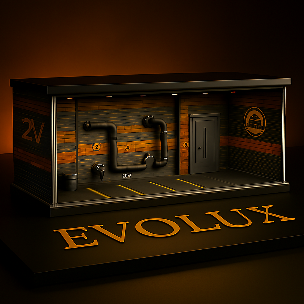 Old Factory Diorama Stack Display Case